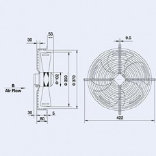 VENTILADOR AXIAL DIAM. 350 MM ASPIRANTE  230V