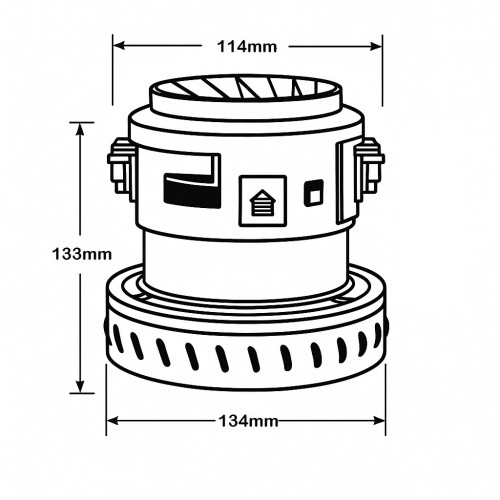 MOTORE ASPIRAPOLVERE 1350W DOMEL 467.3.403-3 135mm. 1350W, 230V - Foto 8
