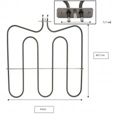 RESISTENCIA INFERIOR FORNO SMEG, 1300W