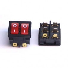 INTERRUOETOR DUPLO LUMINOSO22 X 20 6 CONTACTO